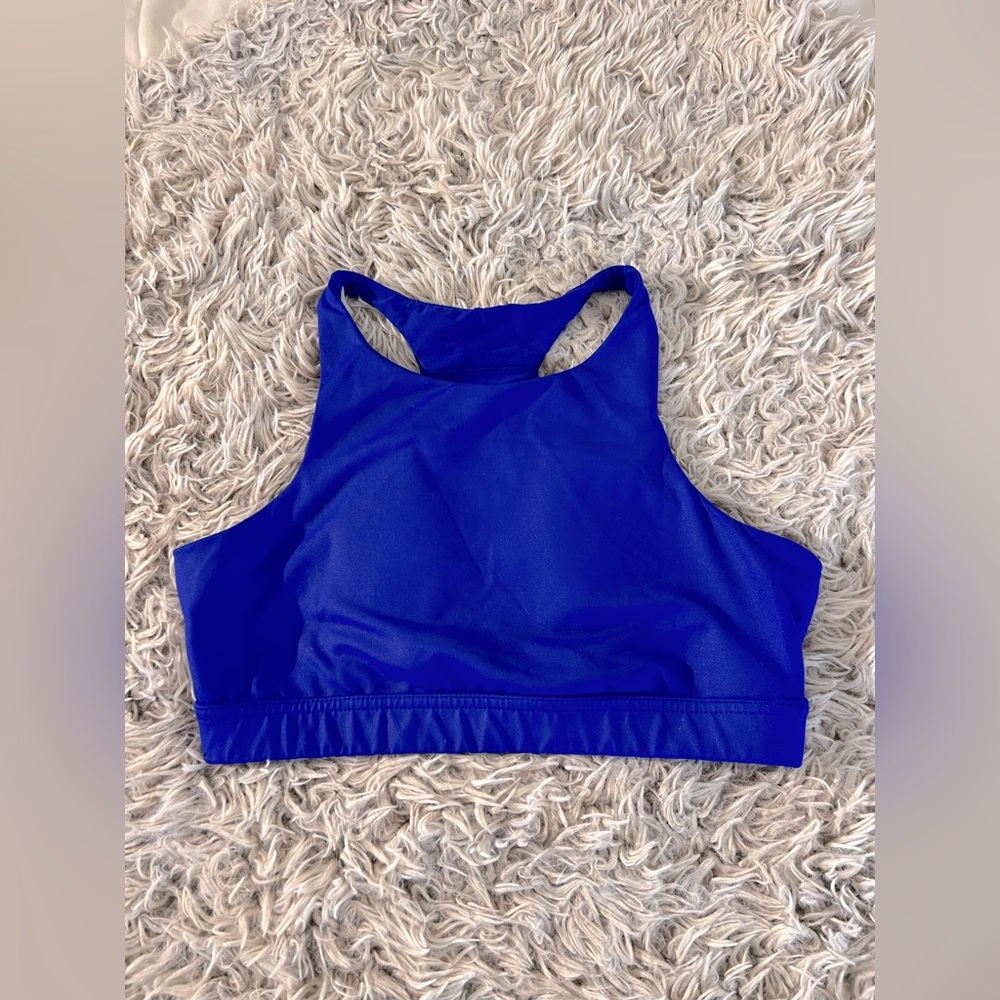 Blue sports bra size medium